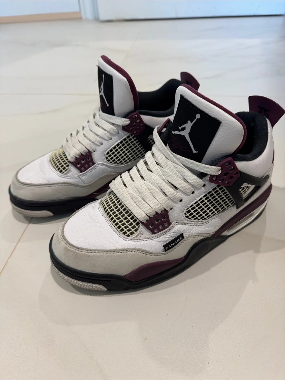 Jordan Men’s Sneakers - White & Maroon Accents